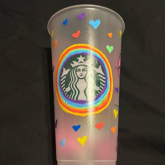 Hand painted care bear rainbow theme - Picture 1 of 5